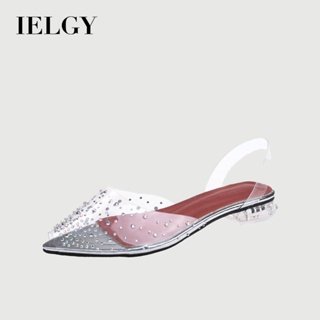IELGY Sandálias Transparentes Femininas Tendência Selvagem Strass sexy Sapatos Confortáveis Pontiagudos em Oferta na Shopee