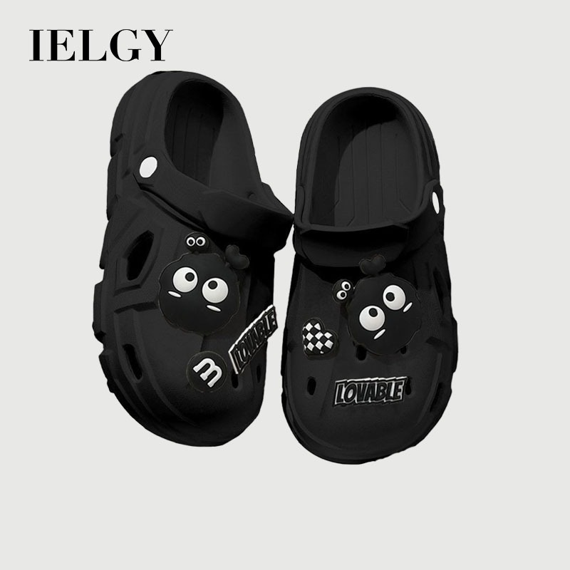 IELGY Clog Shoes Summer Cartoon Briquetes Praia Baotou Semi-Derrapantes Casal Feminino em Oferta na Shopee