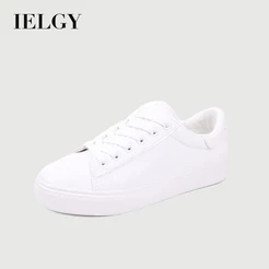 IELGY Sapatos Brancos Femininos Novo Estilo Estudante Flat All-Match Esportes Tênis Casuais