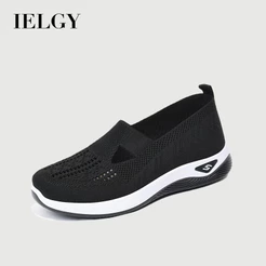 IELGY Sapatos Femininos Respiráveis E Confortáveis Para Mamãe Com Sola Macia Casuais De Malha De Lona