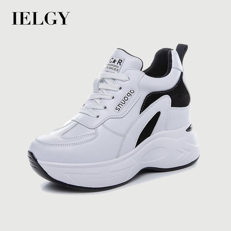 Tênis Feminino Estilo Coreano IELGY Combina Com Tudo De Sola Grossa Simples De Aumento De Altura em Oferta na Shopee