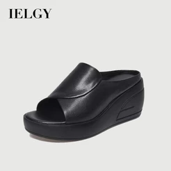 IELGY Sandálias De Tamanho Grande Verão Cunha Slip-on Para Mulheres Estilo Coreano Moda
