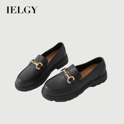 IELGY Mocassins Sapatos Femininos De Sola Grossa casual all-match Macia Estilo Britânico Únicos