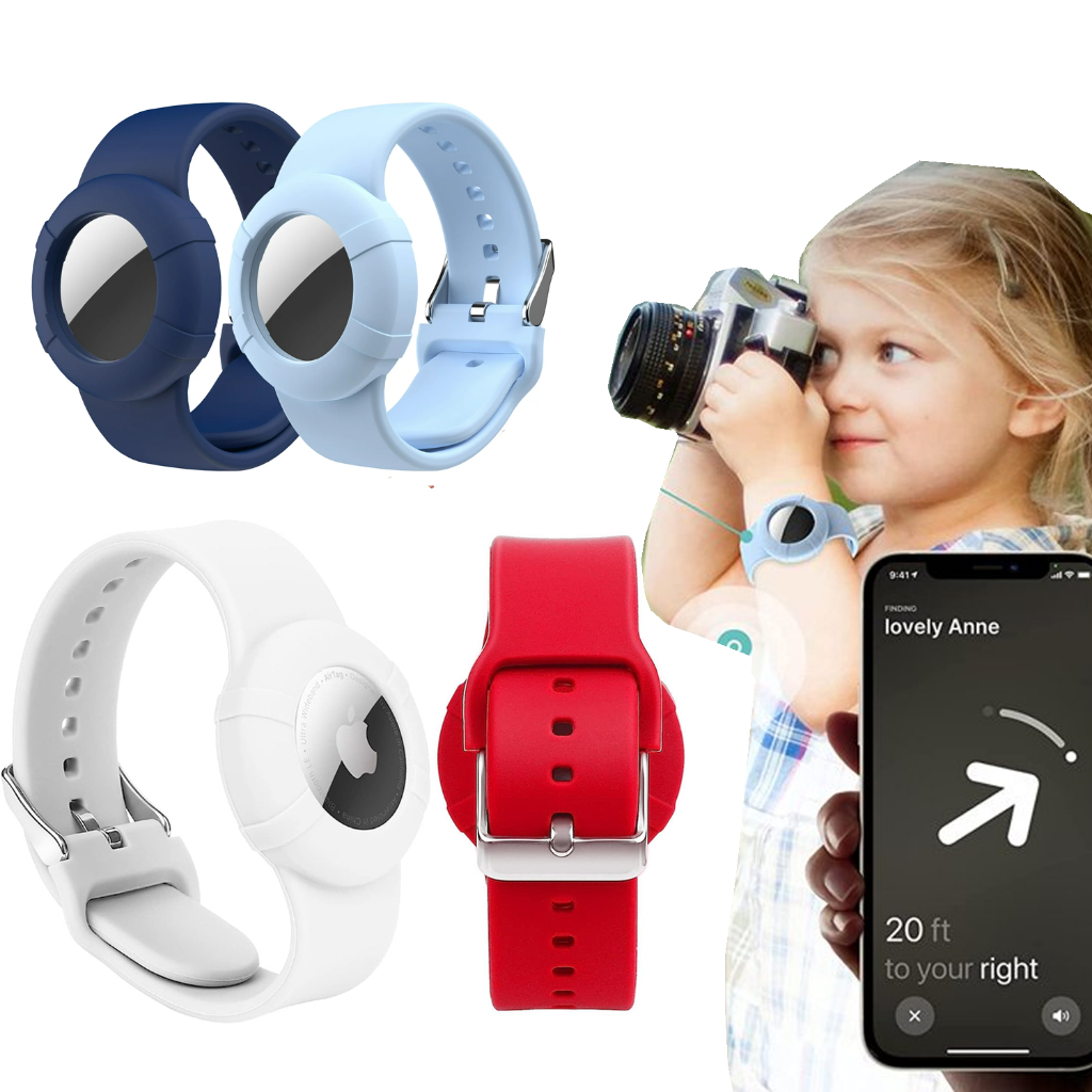 Capa de AirTag para crianças, protetora AirTag, Air Tag de silicone, suporte de pulseira crianças, crianças, bebê