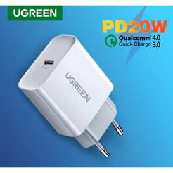 Carregador Rápido PD 20W Ugreen QC4.0 3.0 Usb Tipo C Para iPhone 13 12 8