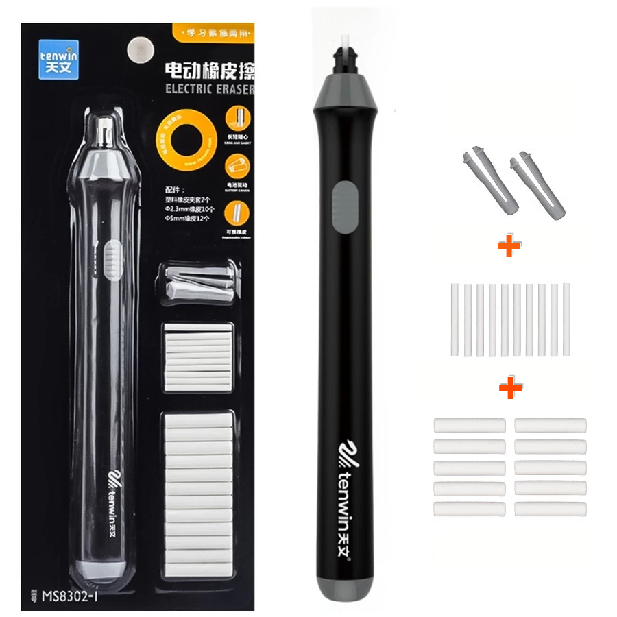 Borracha elétrica profissional arte destaque esboço caneta automática borracha escrita pintura multifuncional portátil