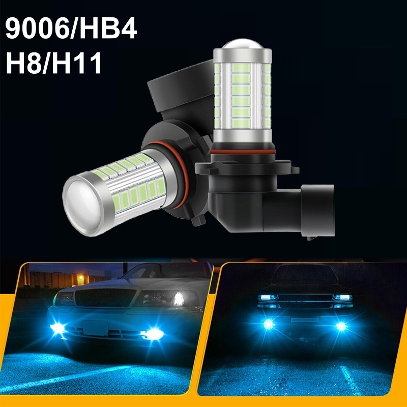 1/2 Pçs Luz De Nevoeiro Do Carro Super Brilhante LED Lâmpada 9006 HB4 H8 H11 Ponto Branco Auto