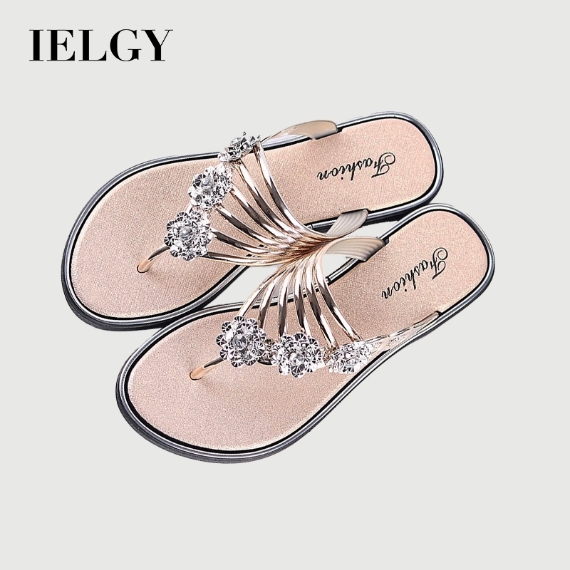IELGY Chinelos Femininos Planos Leves Para Uso Externo casual em Oferta na Shopee