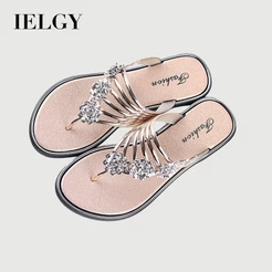 IELGY Chinelos Femininos Planos Leves Para Uso Externo casual