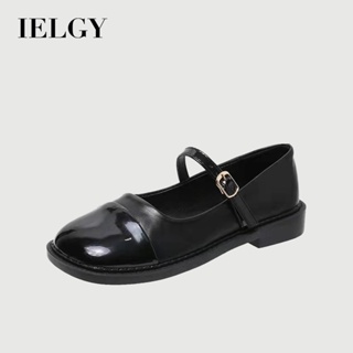 IELGY Sapatos Femininos De Couro Com Sola Grossa Francesa E Bico Redondo em Oferta na Shopee
