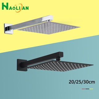 Chuveiro De Aço Inoxidável 304 Quadro 20/25/30 Cm Preto E Prata em Oferta na Shopee