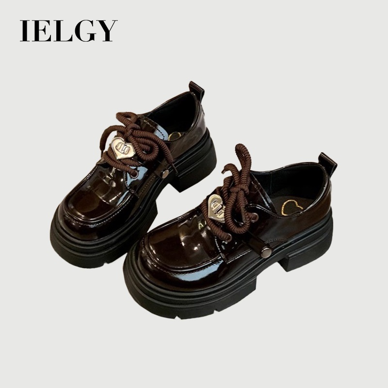 IELGY Feminino Novo Francês Retro Estilo Britânico Plataforma Sola Aumentada Mary Jane Mocassim Salto Bloco em Oferta na Shopee
