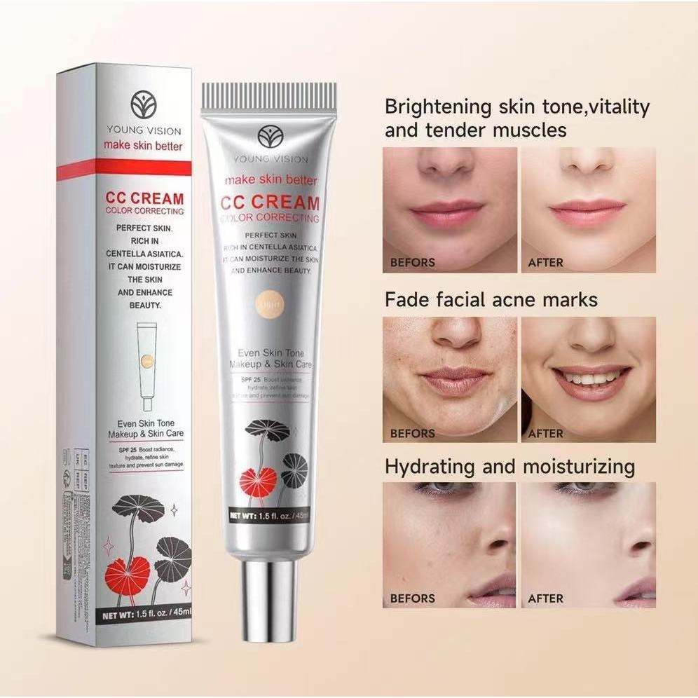 Centella asiatica CC Creme Corretivo natural Poros Invisíveis Hidratante primer De Maquiagem