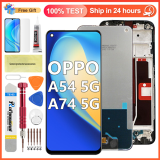 Original OPPO A54 A74 5G LCD CPH2195 CPH2197 CPH2263 Display Tela De Toque Digital Com Substituição De Moldura em Oferta na Shopee