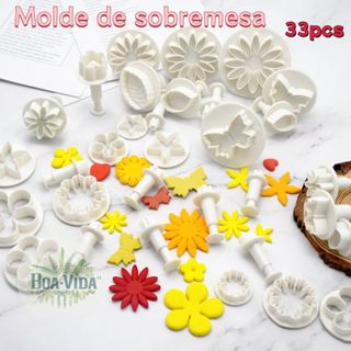 33 Pcs/Conjunto De Moldes Para Bolos/Cookie/Flower/Confeitaria Acessórios em Oferta na Shopee