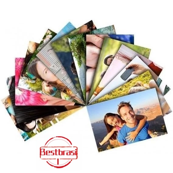Papel fotográfico de alta qualidade 10x15 cm Papel fotográfico brilhante, à prova d'água e brilhante 10x15 cm em Oferta na Shopee