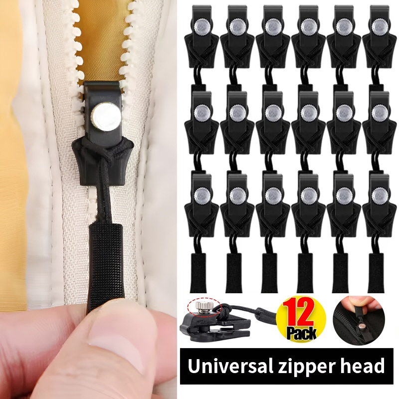 3/6/12 Pçs Universal Destacável Plástico Zíper Slider Extrator Kit De Reparo Instantâneo DIY Substituição Alavanca Fecha
