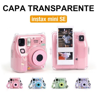 [Film Lab] Capa Capinha Transparente Instax Mini SE Case Para Câmera Instantânea Capa Protetora Com Alça Adesivo CAA61 em Oferta na Shopee