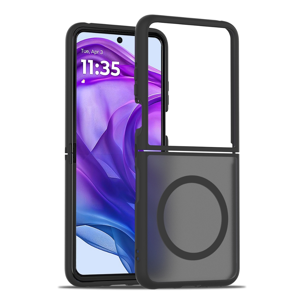 Moto Razr 60 Capa Para Motorola 50 Ultra + 2024 Pele Transparente Sucção Magnéti