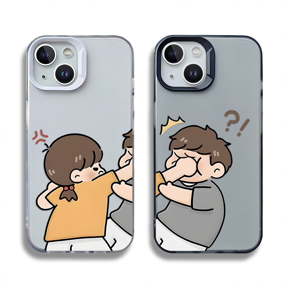 Capa Hostess Para iPhone 16/15/14/13/12/11 ProMax Casal Engraçado Macia De Plástico Fosco 7/8 Plus/X/XR/Xs Max Invólucro em Oferta na Shopee