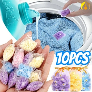 10 peças lavanda roupas frescas contas de fragrância Perfume macio cápsulas difusoras de lavanderia em Oferta na Shopee