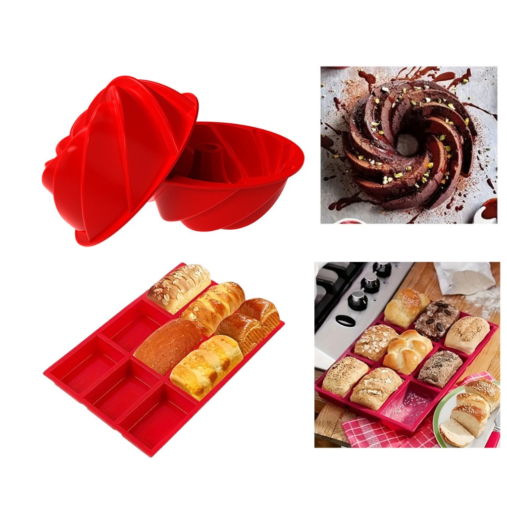 Forma De Silicone Retangular Com 9 Furos Para Bolo, Biscoito E Chocolate em Oferta na Shopee