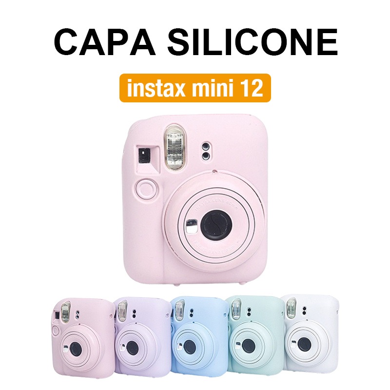 [Film Lab] Capa Silicone Instax Mini 12 Case Para Câmera Instantânea Capa Protetora CAA23 em Oferta na Shopee
