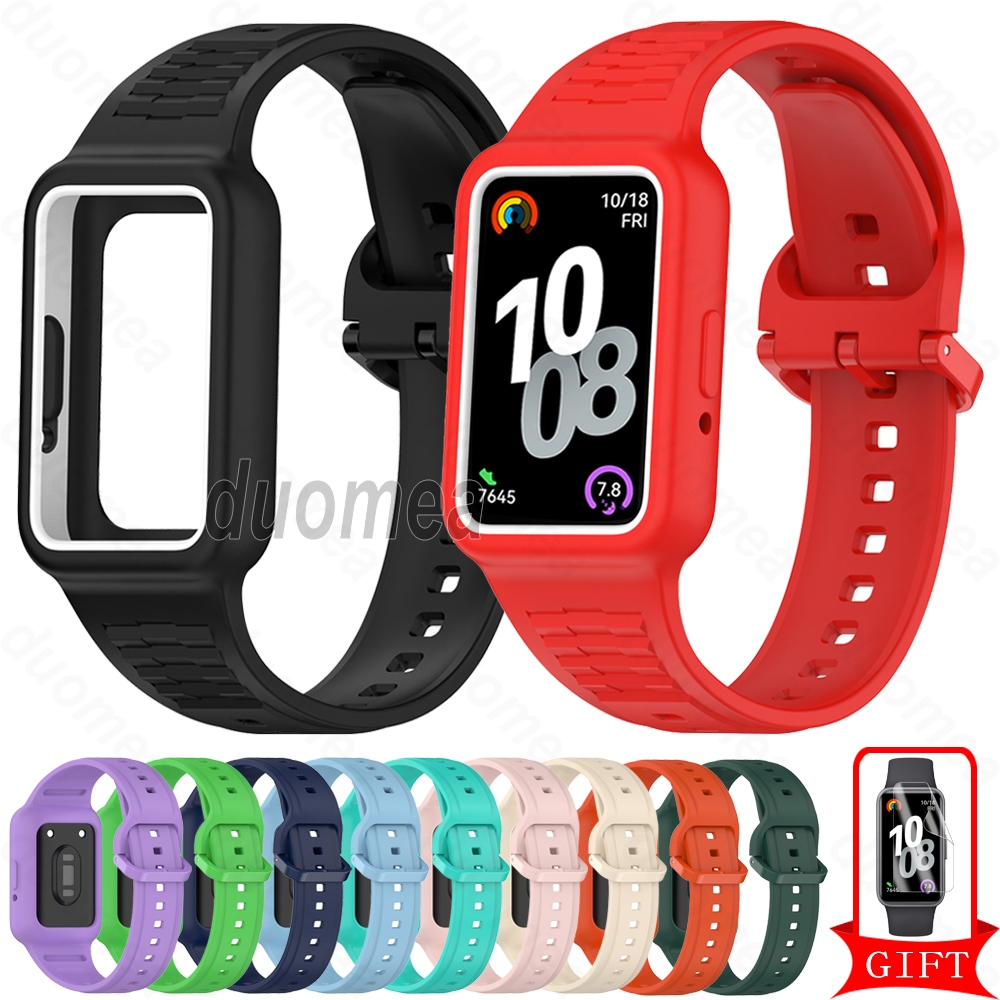 Pulseira De Silicone Com Moldura Caso Acessórios Para Huawei Band 10 9 8 / Gala