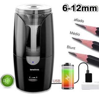Apontador De Lápis Elétrico USB Automático/para lápis 6-12 mm para estudantes artistas em casa escola sa