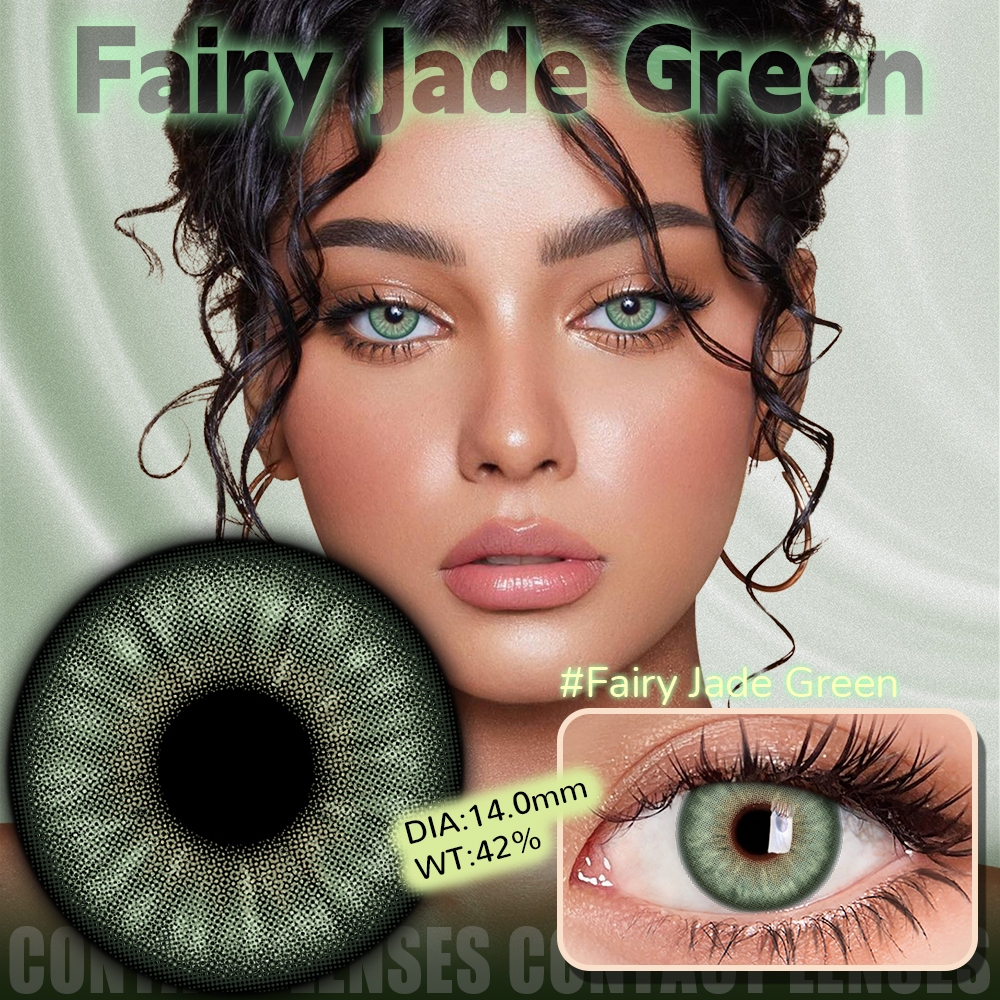 UYAAI 1 Par De Lentes De Contato Verde Natural Marrom Russo Menina Pro Lente Venda Quente Azul Anual Para Alunos De Maqu