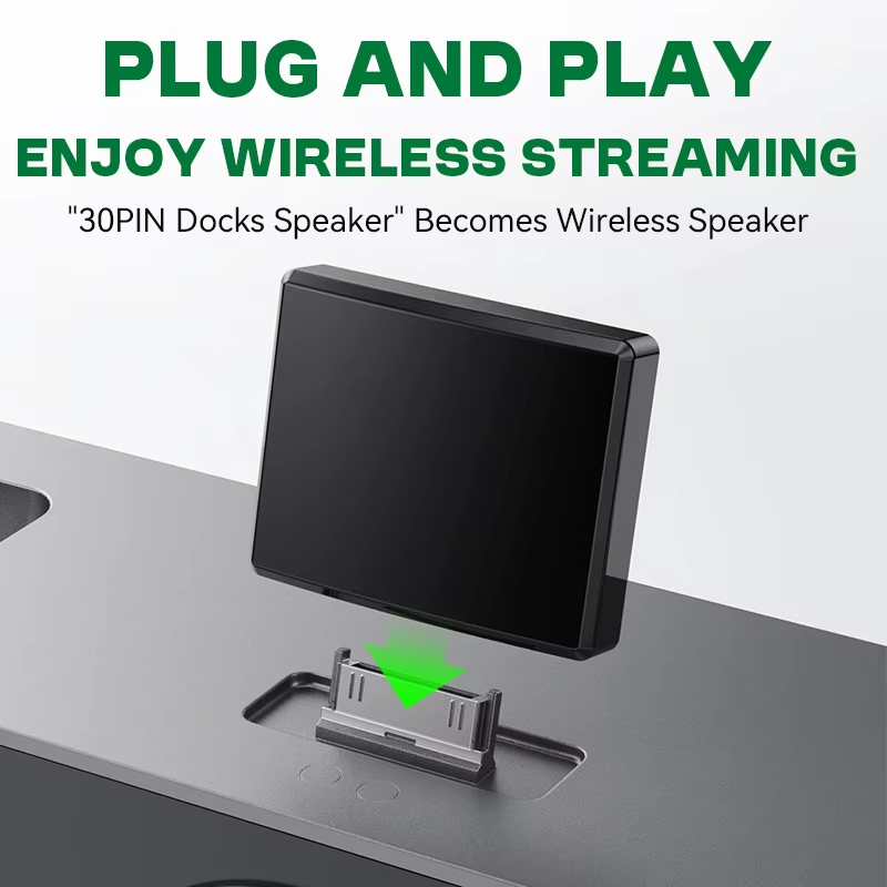 30Pin Bluetooth 5.4 Receptor De Áudio Alta Fidelidade Música Sem Perdas Compatibilidade Adaptador Fio A2DP Para 30 Pinos em Oferta na Shopee