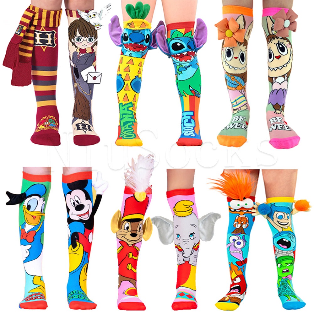 Novo Engraçado Crianças Meias Dos Desenhos Animados Design Tridimensional De Algodão Macio Festa Presentes Do Feriado em Oferta na Shopee