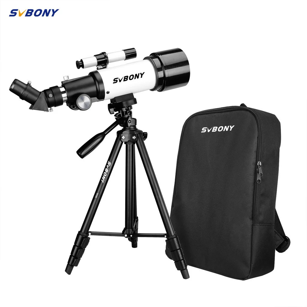 Telescópio Astronômico SVBONY SV501P 70400 Refrator Portátil Óptico Multirrevestido Com Tripé De Liga De Alumínio E Moch