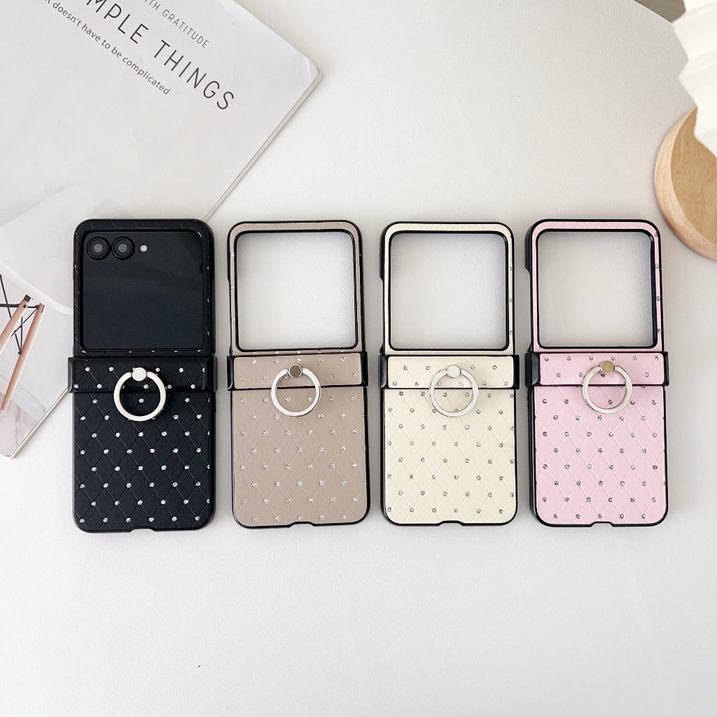 Capa De Couro Diamante Brilhante Para Motorola RazR 60 50 50s Moto 50 40 60Ultra