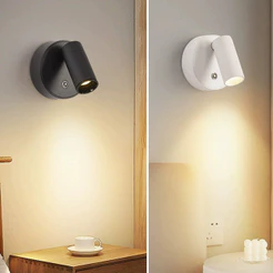 Luminária para quarto sem fio recarregável LED Leitura arandela de parede abajur de cabeceira