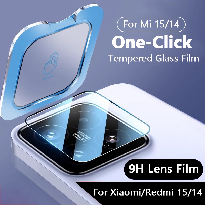 Vidro De Câmera Completo Com Um Clique Para Xiaomi Mi 15/15ultra/17ultra/14 Pro Película Protetora De Lente Redmi Note14