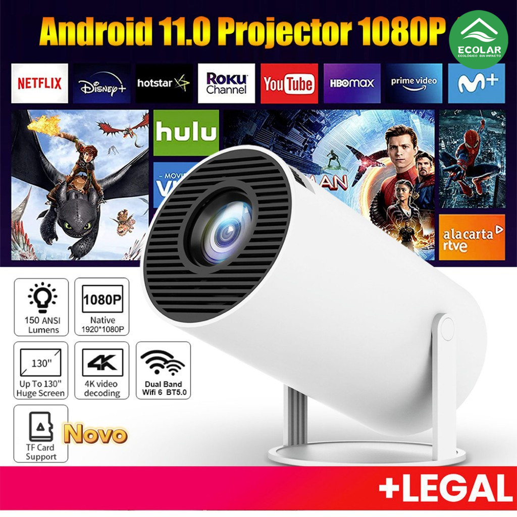 Projetor 4K HD Celular De 150 Polegadas , TV B0x , Xbox , PS , PC , Wifi HY300 Pro Magcubic Envio Imediato