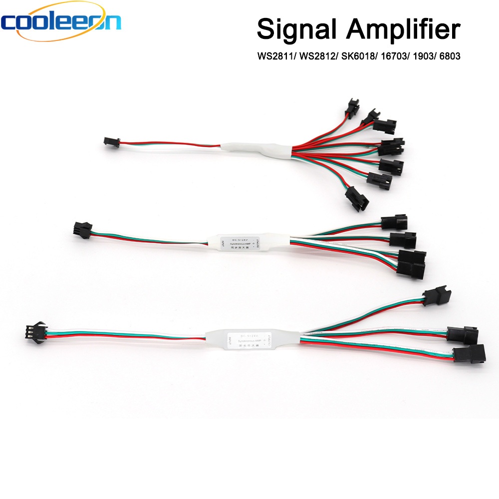 Mini Amplificador De Sinal Para Tira De LED Pixel Repetidor 3/4/8 Cabeça 3Pin RGBIC Strip Light