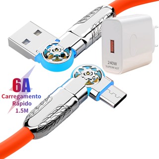 Carregador Rápido Tipo C Micro USB Cabo De Carregamento Interface Rotativa Comprimento 1.5M em Oferta na Shopee