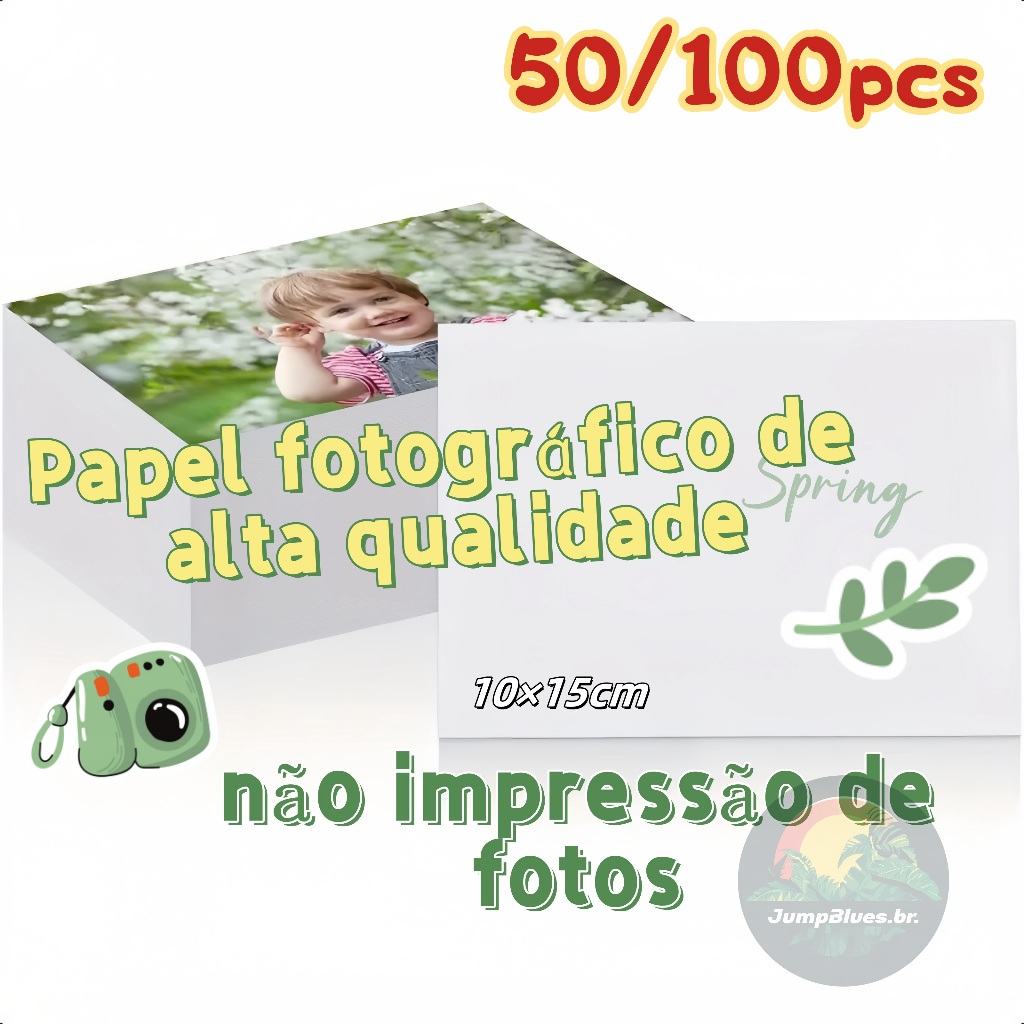 50/100/150 Fotos Conjunto de papel fotográfico 10x15cm em Oferta na Shopee