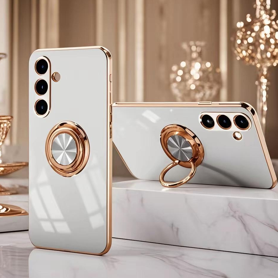 Silicone Macio De Luxo Com Samsung A57 A37 A17 A56 A36 A26 A16 A06 A55 A35 A25 A15 A54 A34 A24 A14 4G 5G Caso Suporte De