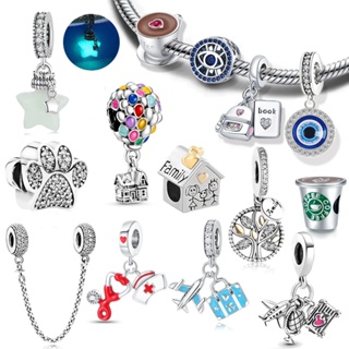 Berloque Prata 925 Jóias Cão Pendente Charme Balões Aviões Charms Café Clássico Pendente De Estrela em Oferta na Shopee