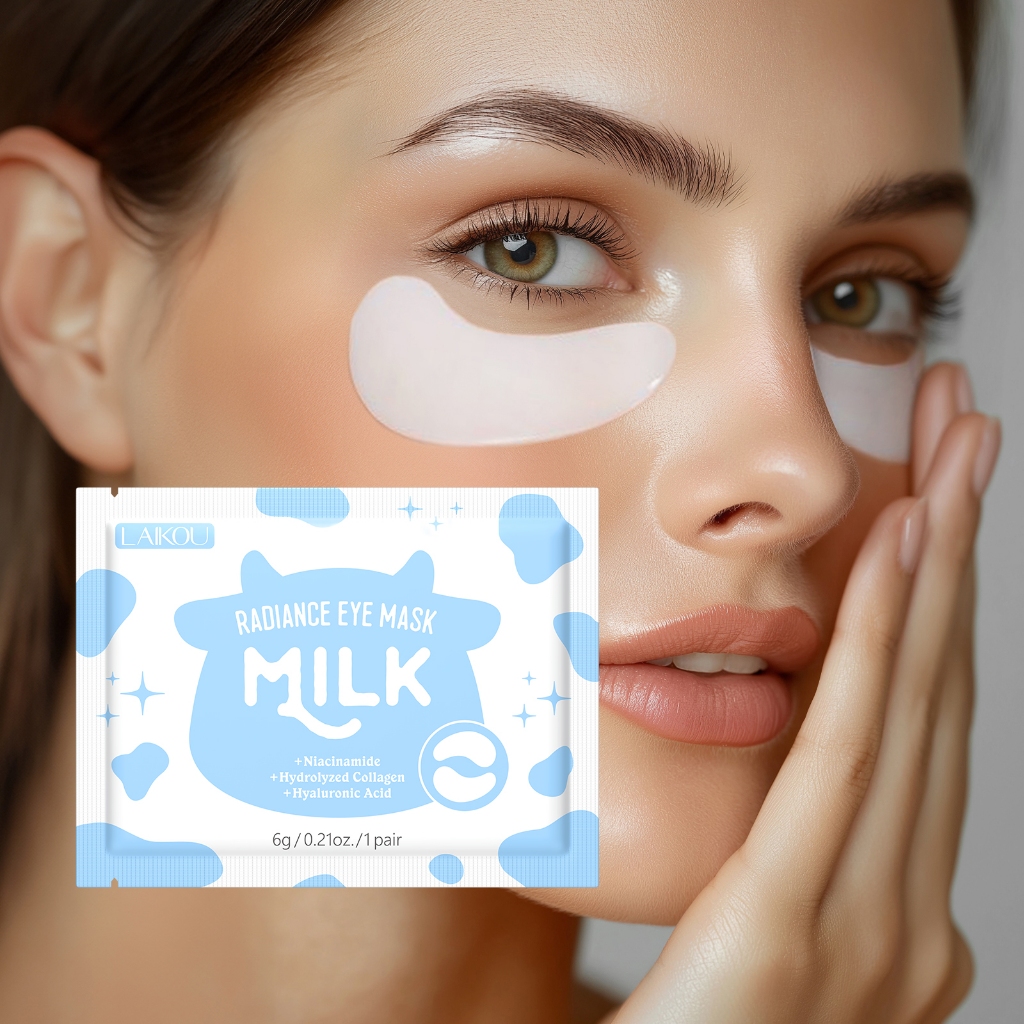 LAIKOU Leite Radiante Máscara De Olho 6 G/Par Endurecimento Levantamento Área Dos Olhos Pele Suave Sacos Hidratação Melh