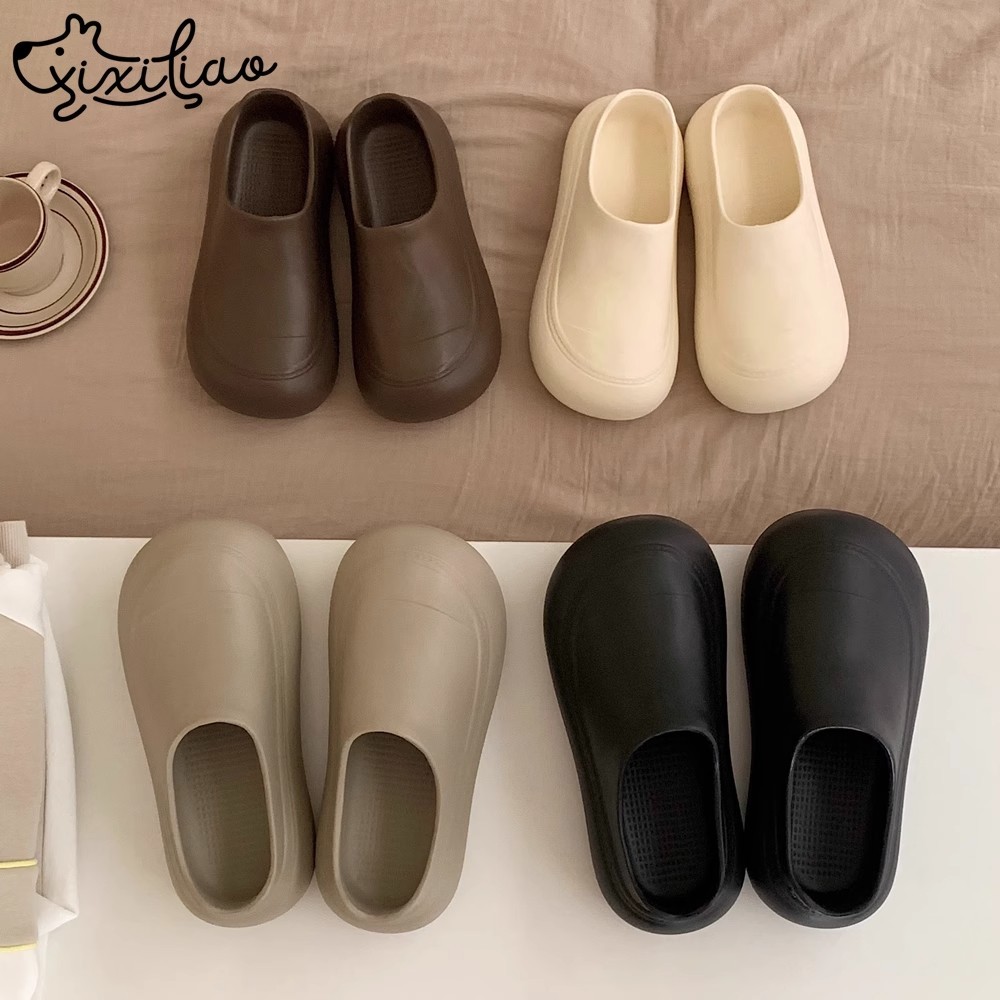 XIXITIAO Outdoor Wear Sandálias Preguiçosas Chinelos Mulheres Verão Altura Aumentando Sapatos Impermeáveis Casuais Sapat