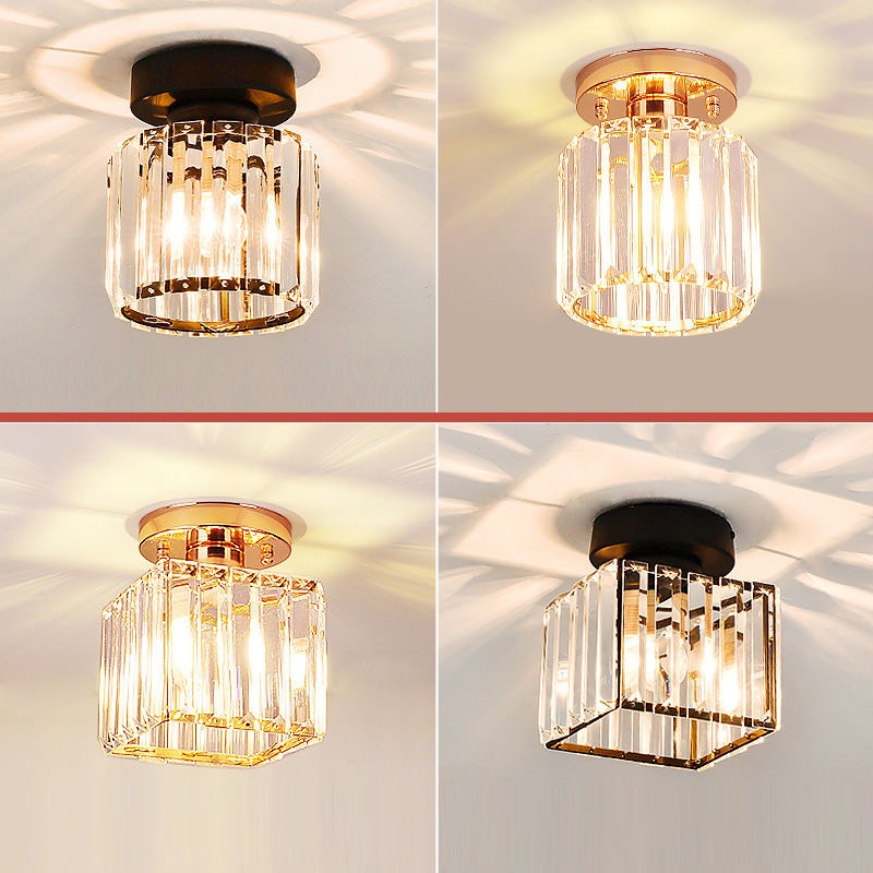 Lâmpada Led Moderna Para Corredor Com De Teto De Cristal Varanda De 3 Cores (110V-220V)