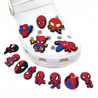 Desenhos Animados Spiderman Super-Herói DIY Sapatos Fivela Encantos Acessórios De Jardim Ajuste Sandálias Pino Decorar em Oferta na Shopee