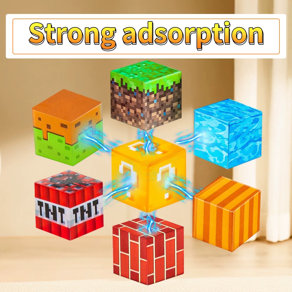 50 Peças/100 Blocos Magnéticos Ímã Mundo Bloco Magnético Montagem Tridimensional Sucção Magnética DIY Variedade MC Cubo