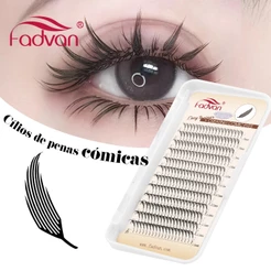 Cílios FADVAN Pena De Caxemira Individual Comic Spire Premium Mink Lashes