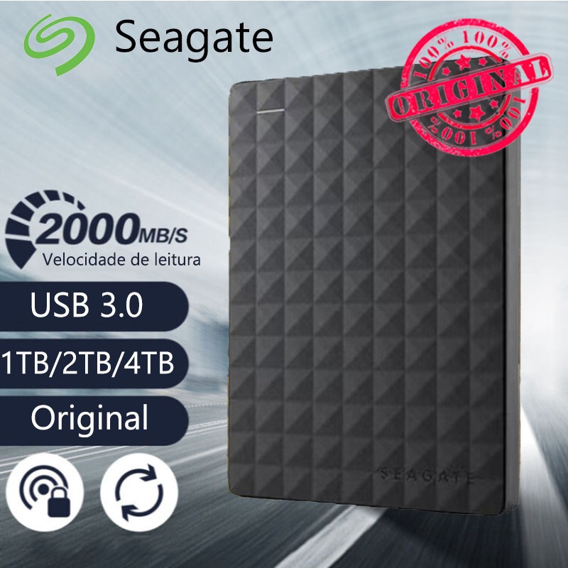 Seagate Original HD Externo USB 3.0 Disco Rígido Portátil 1TB/2TB/4TB Grande Capacidade De Armazenamento Transmissão De