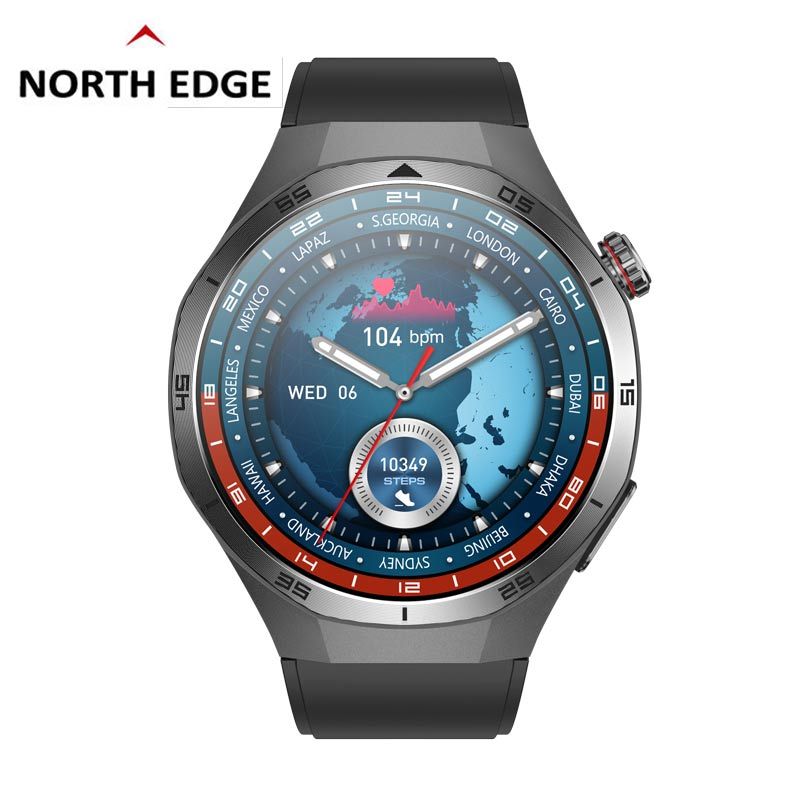 North EDGE ET456 Relógio inteligente saudável Tela AMOLED de 1.56 polegadas ECG Inspeção microfísica IP68 à prova d'água em Oferta na Shopee
